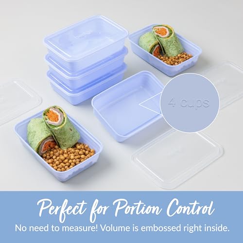 Prep Meal Prep Containers with Lids (Periwinkle)