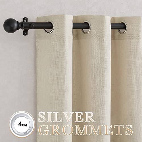 Linen Curtains 108 inch Length 2 Panels (52"W x 108"L (Pack of 2) / Taupe)