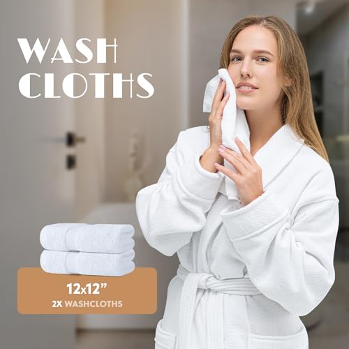 White Bath Towel Set of 6 (White / Bath Towel Set)