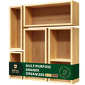 5 Piece Bamboo Drawer Organizer Set
