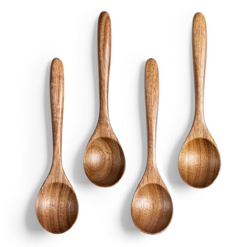 Small Wooden Spoons for Eating (Acacia Brown)