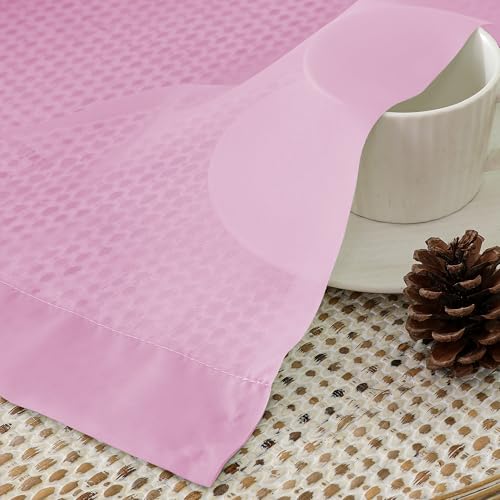 Light Pink Sheer Curtains 90 Inches Long 2 Panels Set (42"W x 90"L (Pack of 2) / Light Pink)