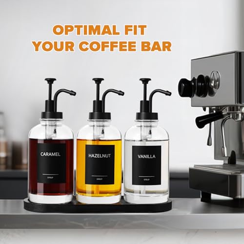 Coffee Syrup Dispenser (Black / Set of 3)