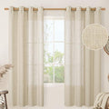 Linen Curtains 72 inches Long for Living Room 2 Panels (52"W x 72"L (Pack of 2) / Linen)