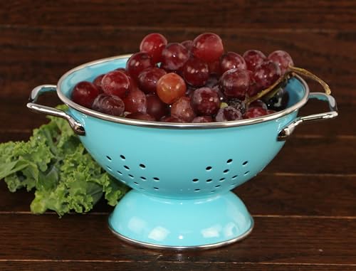 Calypso Basics by Reston Lloyd Powder Coated Enameled Colander (5 Quart / Turquoise)