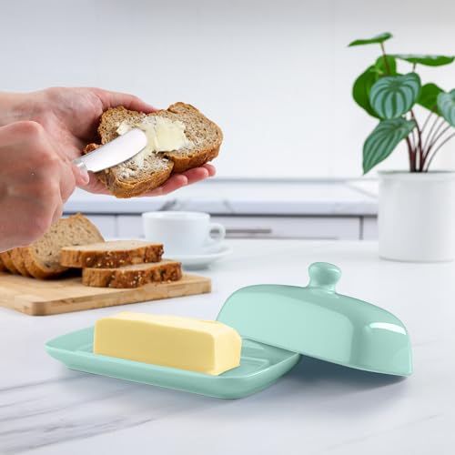 Zulay Butter Dish With Lid For Countertop (Mint)
