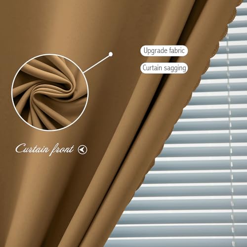 Self Adhesive Curtains (47"W x 96"L (Pack of 1) / Brown)