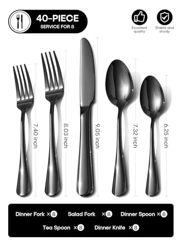 Black Silverware Set (Black)