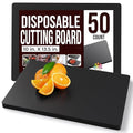 Disposable Cutting Boards for Kitchen 50 Count Black Cutting Board 10 Inch X 13.5 Inch Flexible Cutting Boards For Kitchen ~ Patent Pending ~ Recyclable Disposable Cutting Board Sheets (Black / Medium 50 Count)