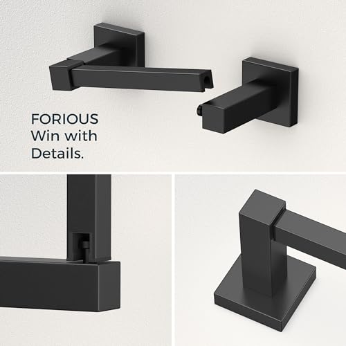 Toilet Paper Holder and Towel Ring Set (Matte Black)