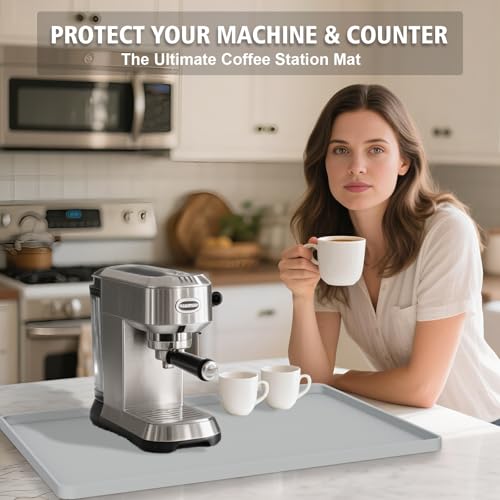 Silicone Coffee Mat 24"x16" (grey)