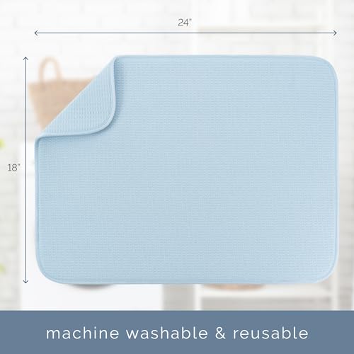 Dish Drying Mat (Sky Blue / 18" x 24")