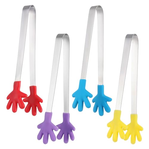 4 Pcs Silicone Mini Tongs