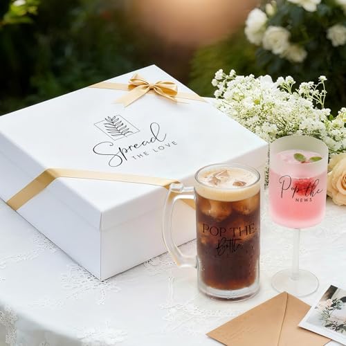 Engagement Gifts for Couples 2026 (Frosted Pop the Bottle / Set of 2（Gift box）)