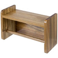 Acacia Wood Paper Towel Holder with Shelf (Premium Acacia Wood)