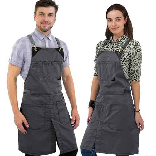 Cross Back Chef Apron (Slate Gray)