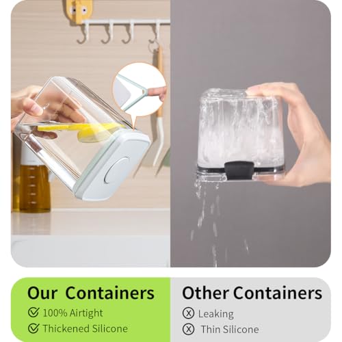 Food Storage Containers with Lids (2.9qt * 2 Pcs)