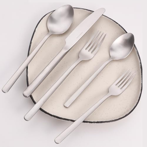 30 Pieces Silverware Set (30 Piece / Matte Silver)