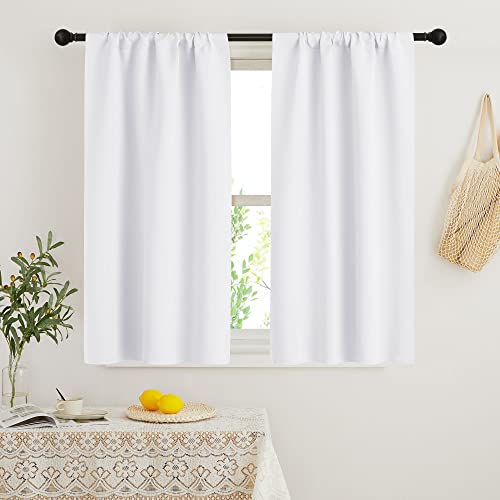 French Door Window Curtain Coverings (Pure White / 29"W x 45"L (Pack of 2))