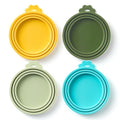 4 Pack Universal Pet Food Can Covers Lids (Aurora Greens / 4 Piece Set)