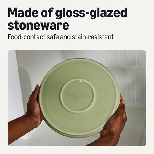 Glazed Stoneware Dinner Plates (Olive / Dinner Plates, Set of 4)
