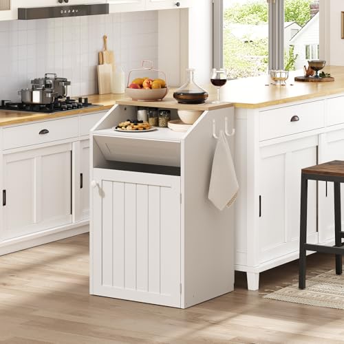 Trash Cabinet (White / 1 x 13 Gallon)