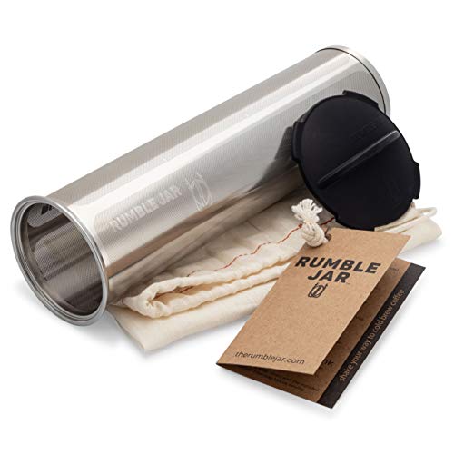 Next Gen Cold Brew Coffee Maker for Mason Jars (64oz / Filter only w/ Dark Black cap)