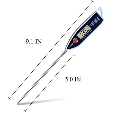 Digital Meat Food Thermometer for Candy Candle Milk BBQCooking Kitchen BBQ (23.1 x 2.5 x 1.5 cm)