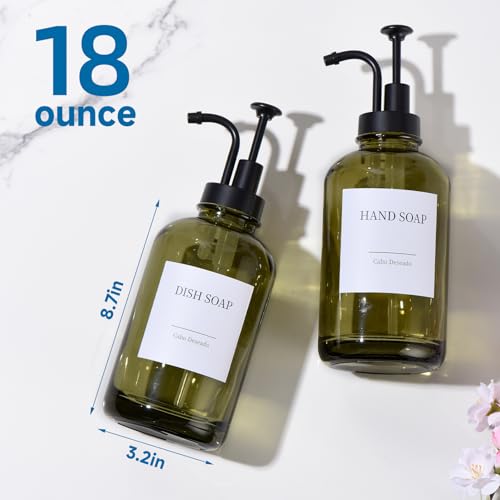 Glass Soap Dispenser with Pump (Glass Green)
