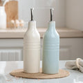 16oz Oil Dispenser Bottle (Light Blue and Vanilla White / 2 Pieces (Jupiter))