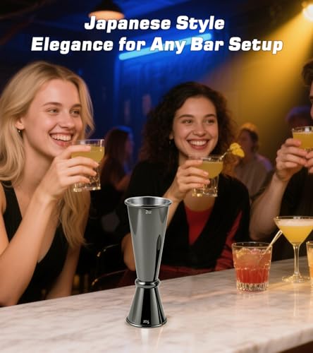 Stainless Steel Cocktail Jiggers (1 Pack-A / Black)