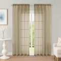 Taupe Sheer Curtains 84 Inch Long 2 Panels for Living Room 59" Wide (Taupe / 59"W x 84"L (Pack of 2))