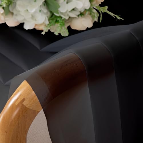 Black Sheer Curtains 84 Inches Long (Black / 59"W x 84"L (Pack of 2))