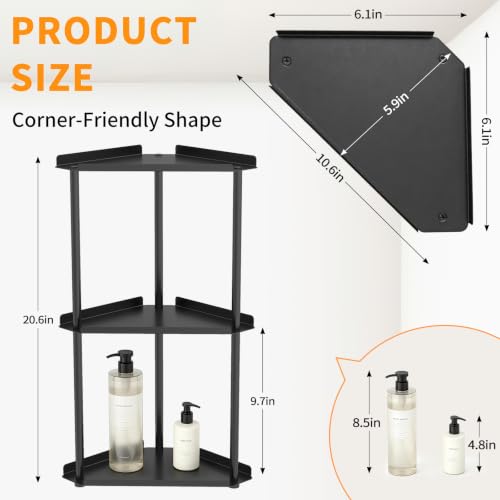 3 Tier Bathroom Counter Organizer (Black 3 Tier)