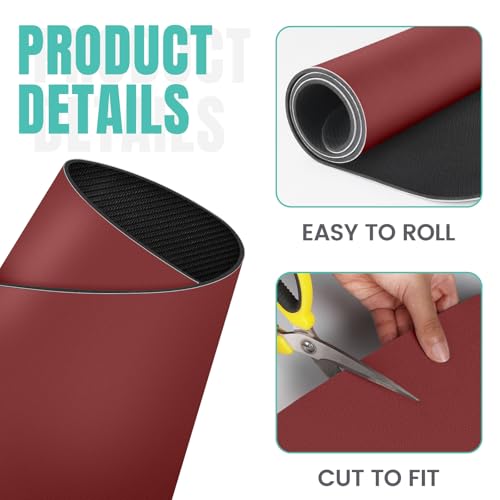Coffee Mat Super Absorbent Dish Drying Mat Coffee Bar Mat 12"x 19" (Red / 19" x 12")