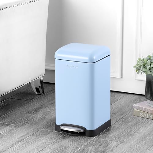 Betty Retro Mini 3.2 Gal Step Trash Can (Tide Pool Blue)