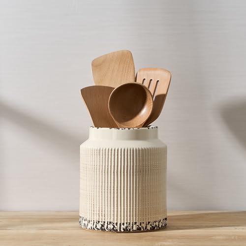 JIEMEI HOME Kitchen Utensil Holder (Antique Beige)
