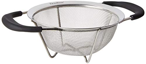 Professional Quality Heavy Gauge Mesh Colander With Santopreme Handles (6.5" / Stainless Steel)