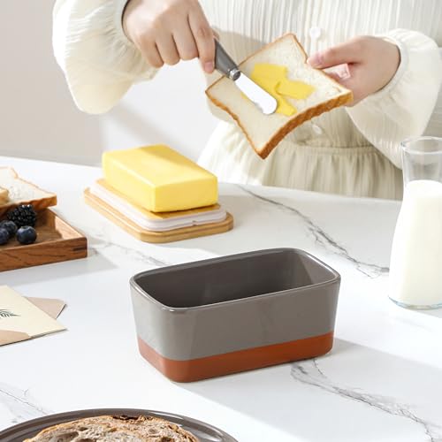 Butter Dish with Lid (Brown)