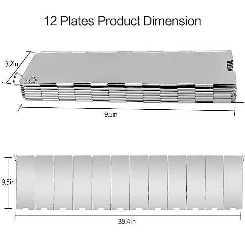 12 Plates Aluminum Stove Windshield with Drawstring Bag (12 Plates)