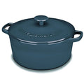 CI650 25BG Classic Enameled Iron Cookware (Round Casserole / Provencal Blue / 5-Quart)
