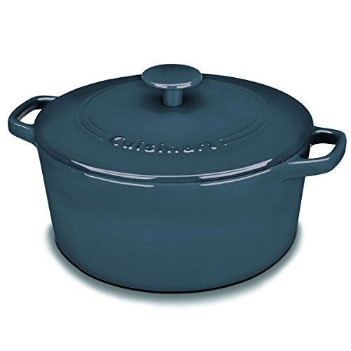 CI650 25BG Classic Enameled Iron Cookware (Round Casserole / Provencal Blue / 5-Quart)