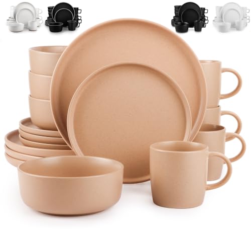Terra Stoneware Dinnerware Set (Stone Terracotta / Service for 4)