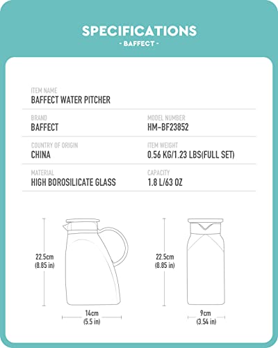 Water Pitcher Glass Jug With Lid and Spout (Hammer Pattern)
