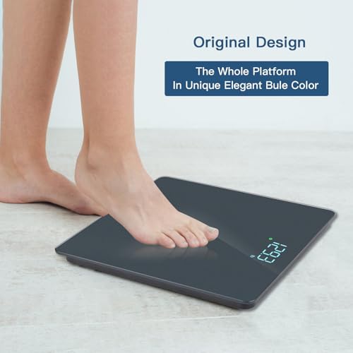 Bathroom Scale for Body Weight Precision 0.1lb (Blue Bathroom Scale)