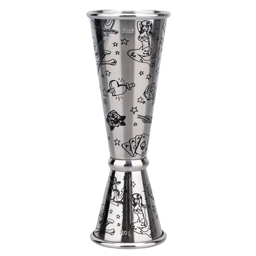 Jigger for Bartending (Etched-A-black / 1 count)