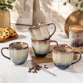 Ceramic Coffee Mugs Set of 4 (Mocha Brown / 12 OZ (Set of 4))