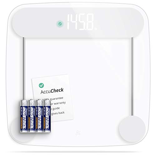 AccuCheck Digital Bathroom Scale for Body Weight (Clear)