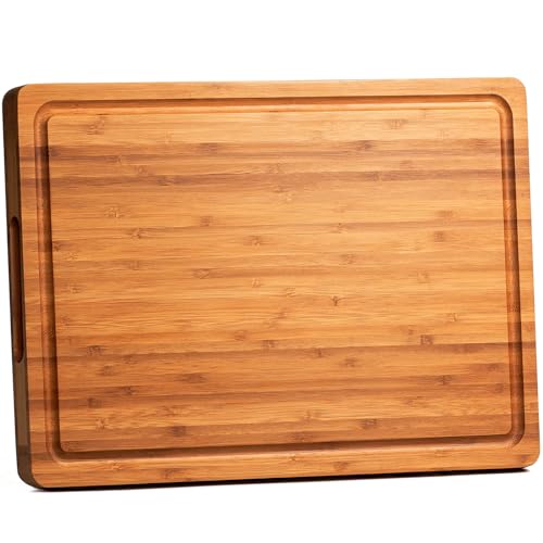 Bamboo Cutting Boards for Kitchen (14"L x 10"W)