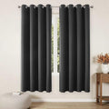 Blackout Curtains 63 Inch Length 2 Panels Set (Grey / 52"W x 63"L (Pack of 2))